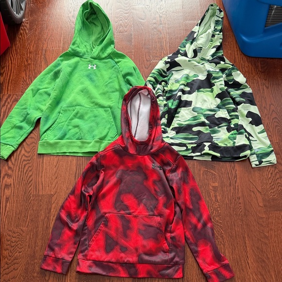 Under Armour Green and Camouflage boys Hoodies